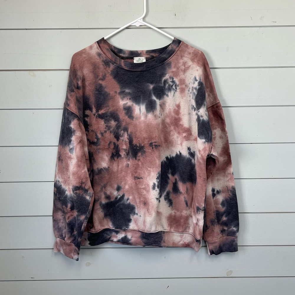 Blue buttercup Tie-Dye‎ Sweatshirt crewneck women’s size large